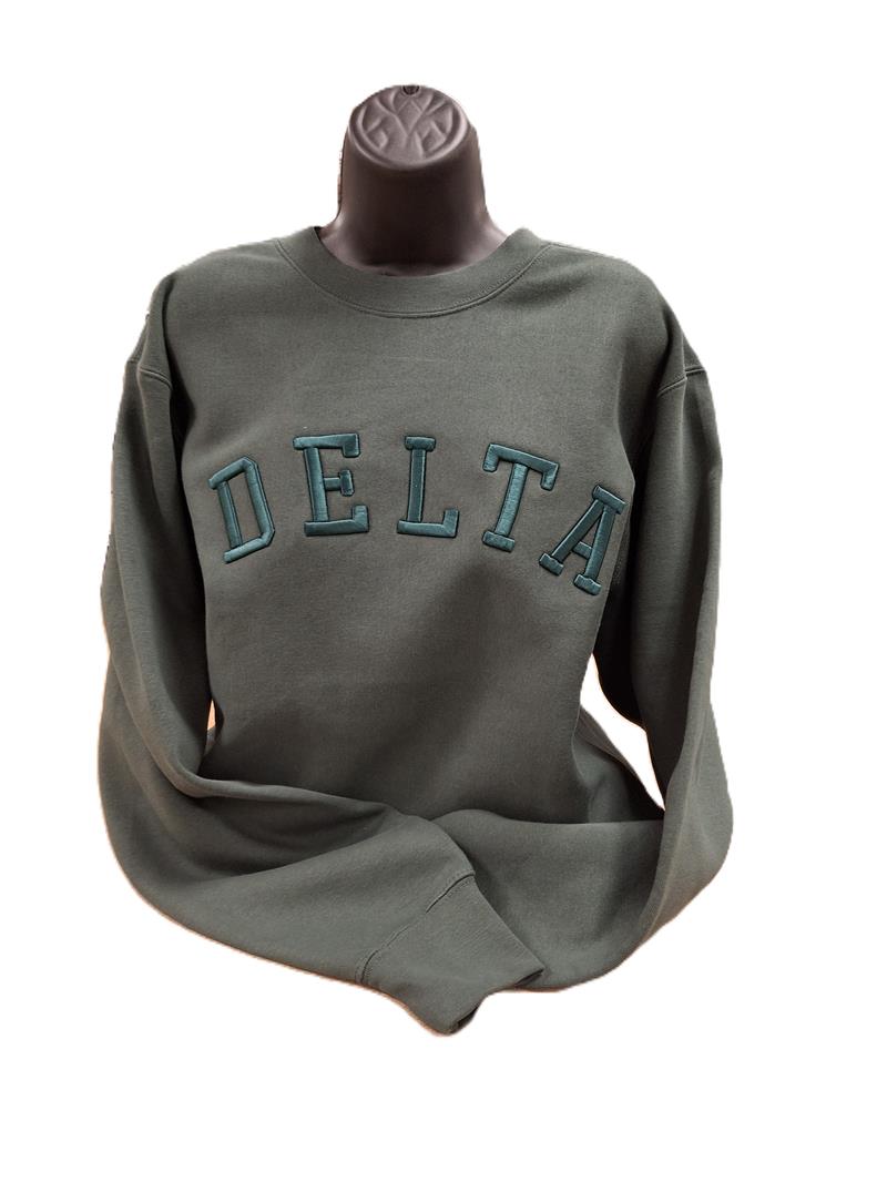 Image of MV Sport Embroidered Delta College Crew (SKU 1042757621) Image of MV Sport Embroidered Delta College Crew (SKU 1042757621)