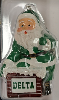 DELTA Rooftop Santa Ornament