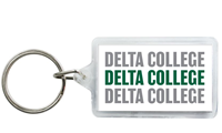 Delta College Rectangle Keychain