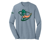 Delta Mascot Adult LS Tee in Flint Blue