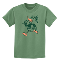 Delta Mascot Grey Youth Tee