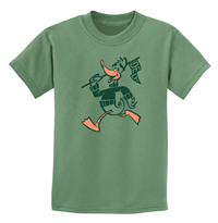 Delta Mascot Green Youth Tee