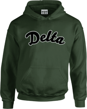 Double Layered Hood with Chenille Applique - main view