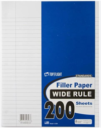 Filler Paper 200CT Wide Rule