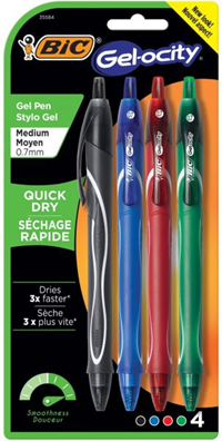 Gel-ocity Pens Assorted Colors 4pk