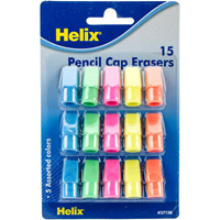 Erasers, Pencil Caps by Helix