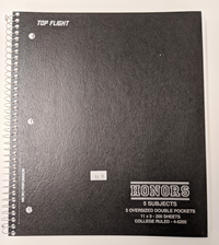 Honors 5 Subject Notebook 200 Sheets