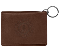 Leather ID Holder with College Seal
