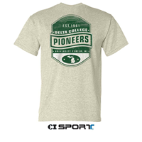 CI SPORT Short Sleeve Tee with Front & Back Logo