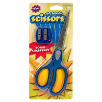 Soft Handle Scissors with Pencil Sharpener
